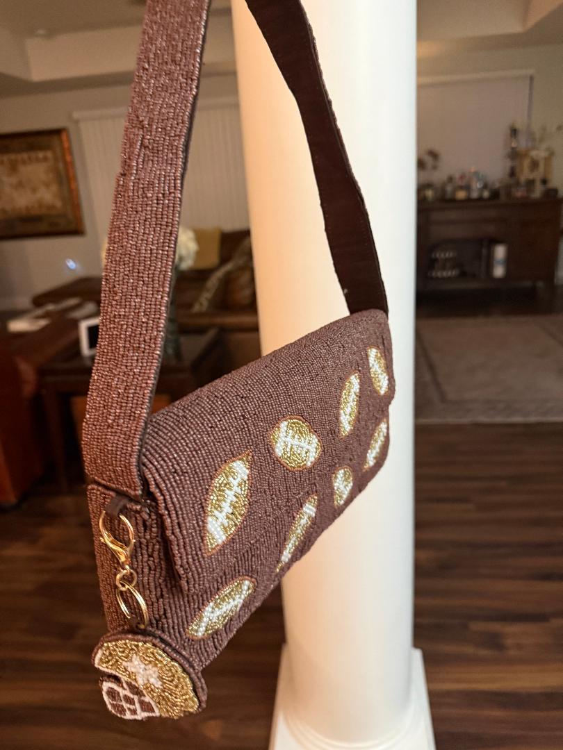 Trending Beaded Bags and Resort Collection - Sol Mer Football with Matching Bag Charm