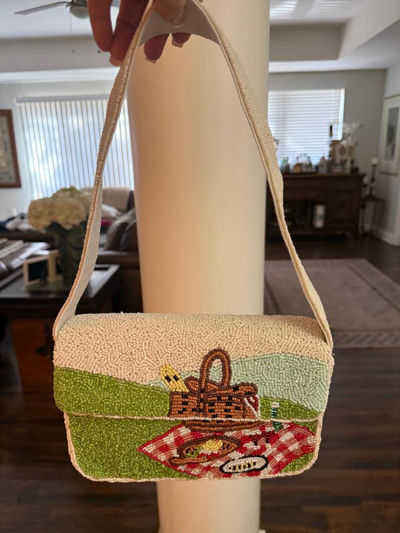 Trending Beaded Bags and Resort Collection - Sol Mer Picnic Beaded Shoulder Bag