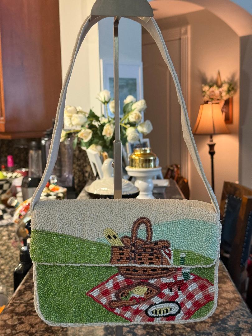 Trending Beaded Bags and Resort Collection - Sol Mer Picnic Beaded Shoulder Bag