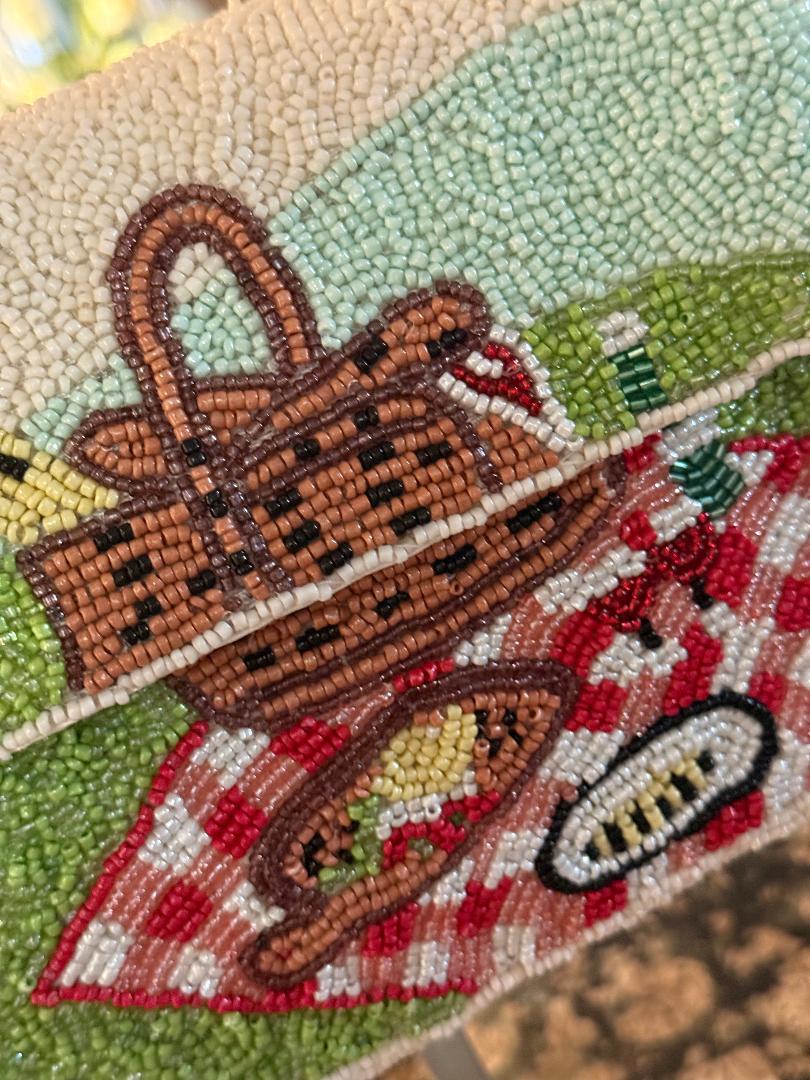 Trending Beaded Bags and Resort Collection - Sol Mer Picnic Beaded Shoulder Bag