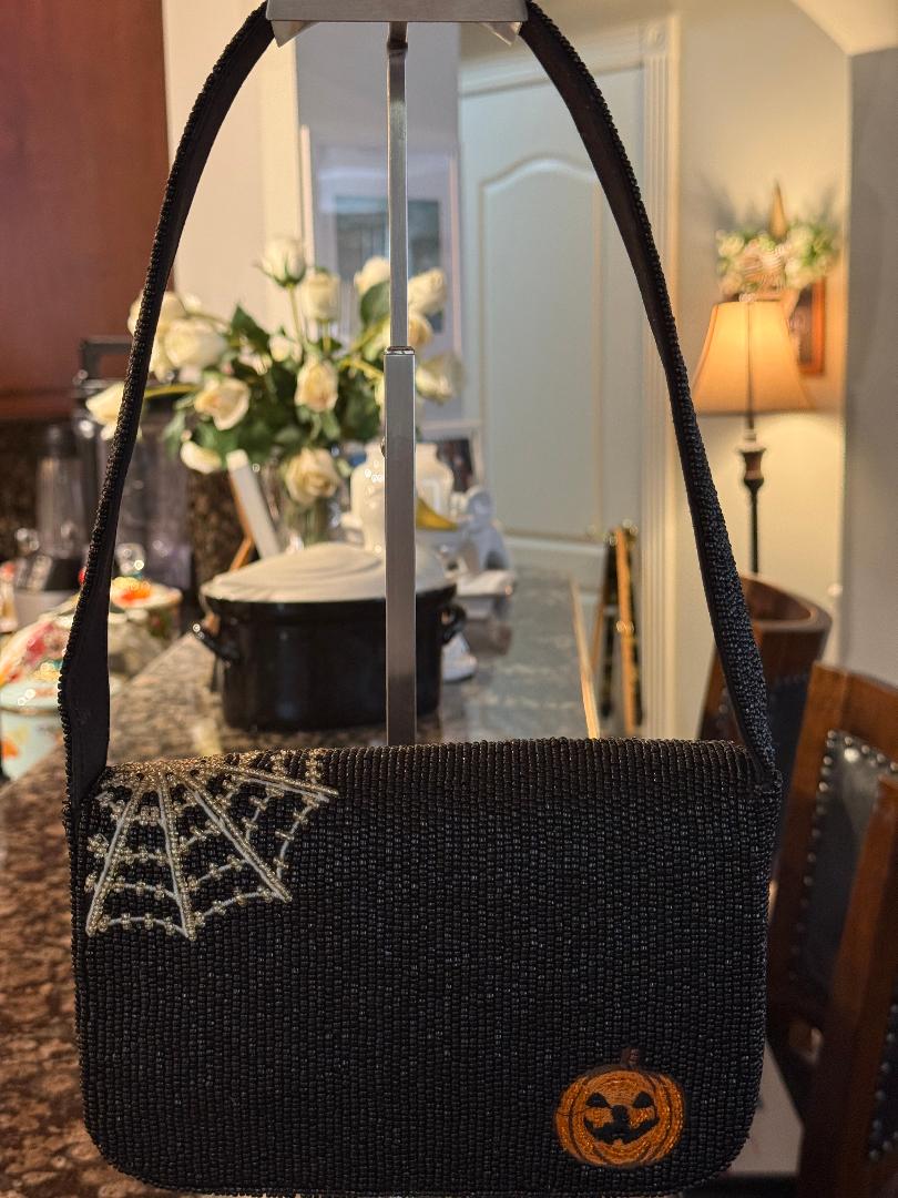 Trending Beaded Bags and Resort Collection - Halloween Dogs Beaded Shoulder Bag