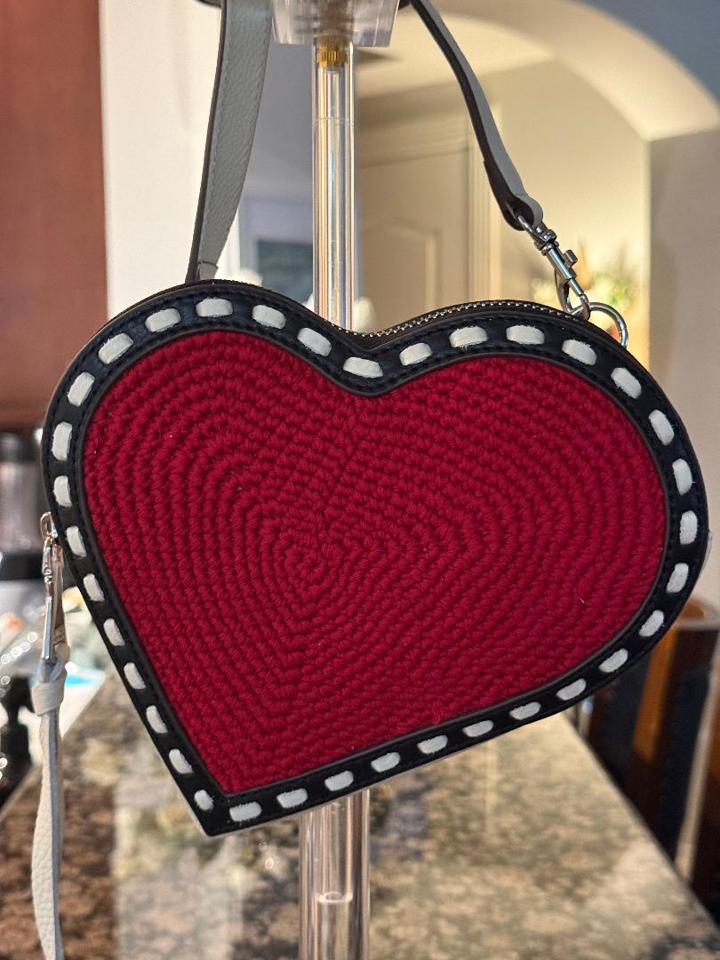Trending Beaded Bags and Resort Collection - Nothing But Love Heart Crossbody Clutch