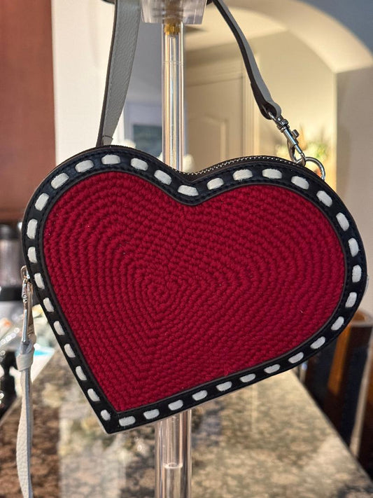 Trending Beaded Bags and Resort Collection - Nothing But Love Heart Crossbody Clutch