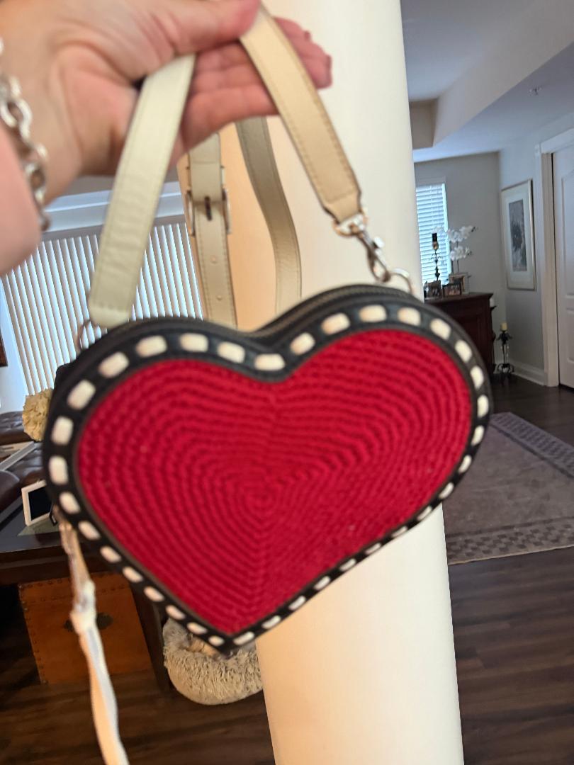Trending Beaded Bags and Resort Collection - Nothing But Love Heart Crossbody Clutch