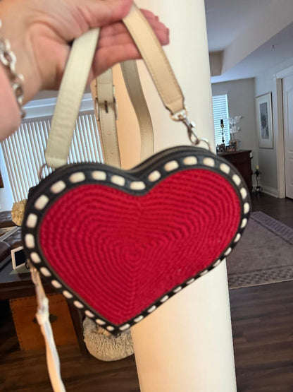 Trending Beaded Bags and Resort Collection - Nothing But Love Heart Crossbody Clutch