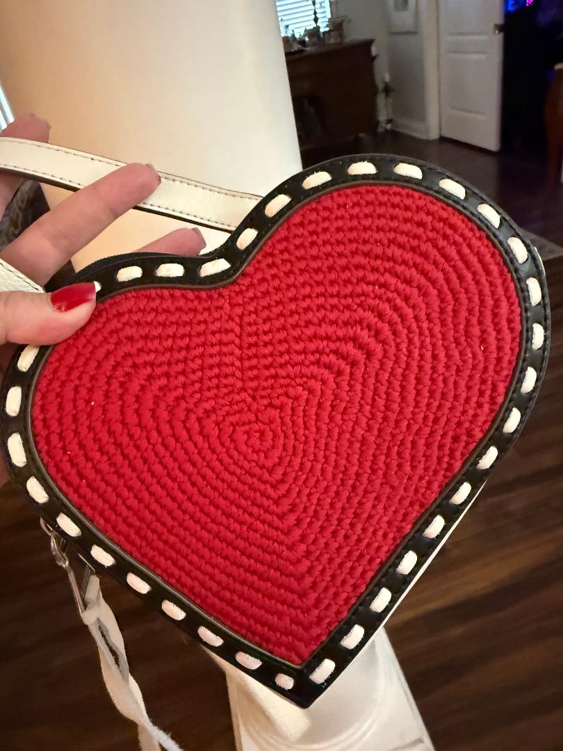 Trending Beaded Bags and Resort Collection - Nothing But Love Heart Crossbody Clutch