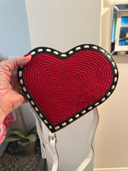 Trending Beaded Bags and Resort Collection - Nothing But Love Heart Crossbody Clutch