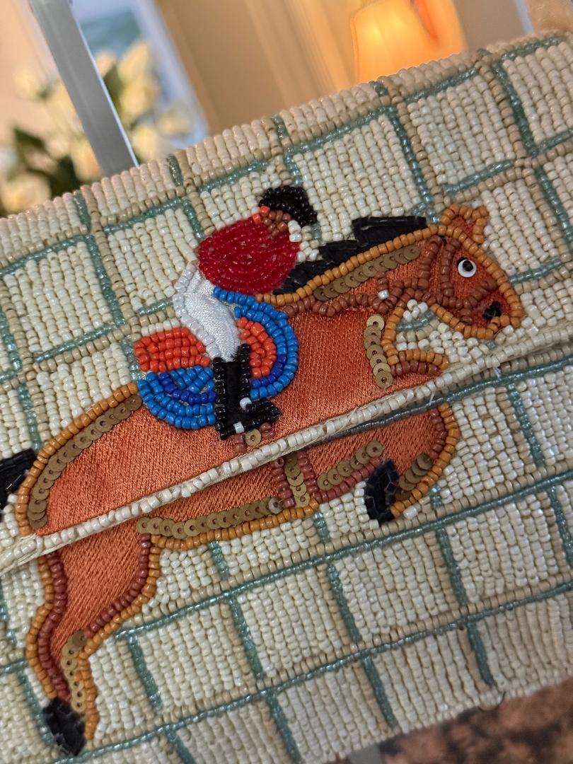 Trending Beaded Bags and Resort Collection - Sol Mer Equestrian Horse Shoulder Bag