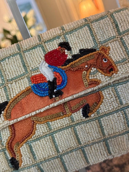 Trending Beaded Bags and Resort Collection - Sol Mer Equestrian Horse Shoulder Bag