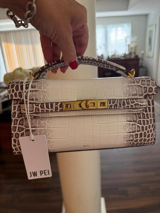 Trending Beaded Bags and Resort Collection: JW PEI Croc Kelly Bag