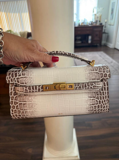 Trending Beaded Bags and Resort Collection: JW PEI Croc Kelly Bag