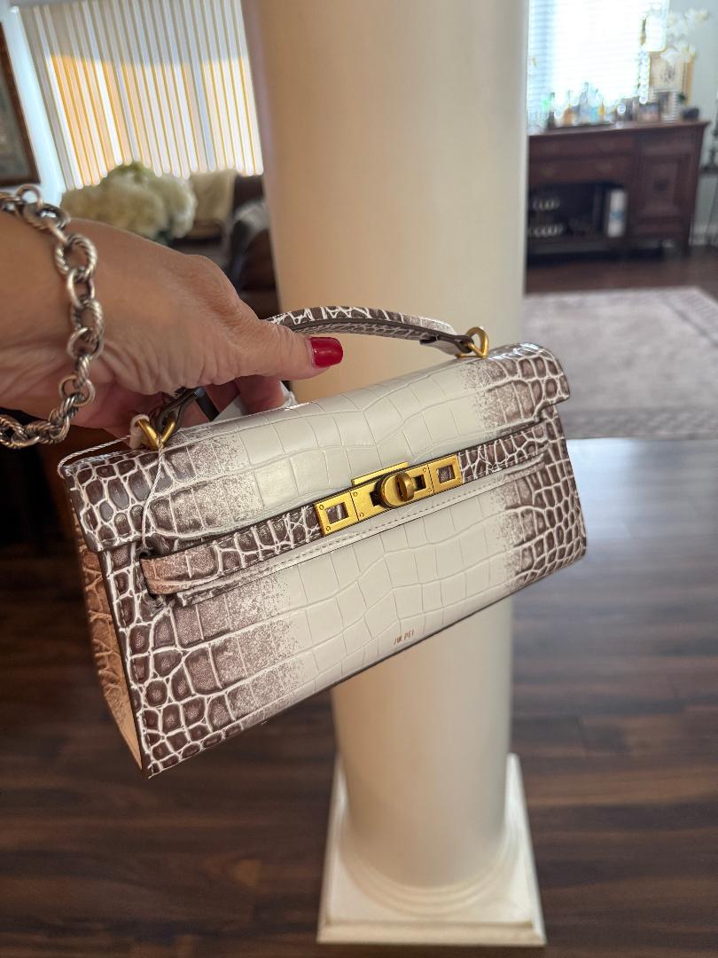 Trending Beaded Bags and Resort Collection: JW PEI Croc Kelly Bag