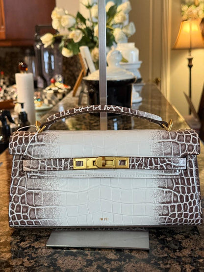 Trending Beaded Bags and Resort Collection: JW PEI Croc Kelly Bag