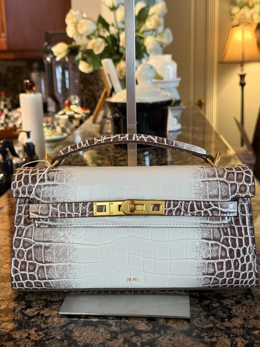 Trending Beaded Bags and Resort Collection: JW PEI Croc Kelly Bag