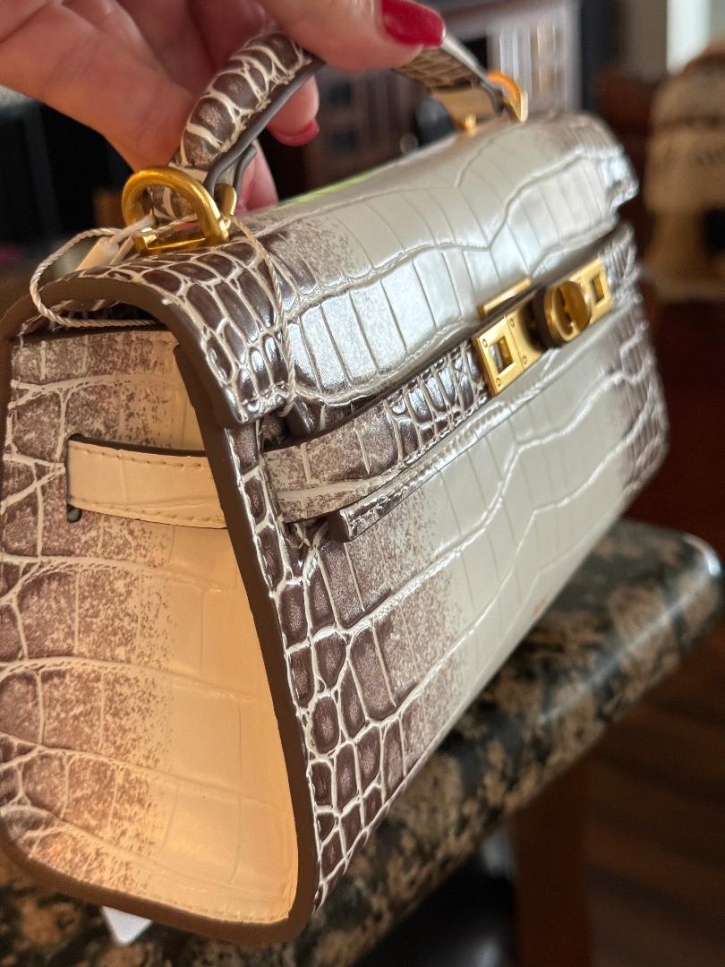 Trending Beaded Bags and Resort Collection: JW PEI Croc Kelly Bag