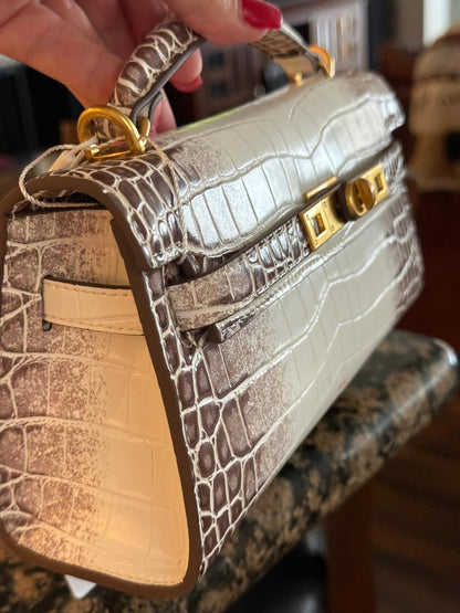 Trending Beaded Bags and Resort Collection: JW PEI Croc Kelly Bag