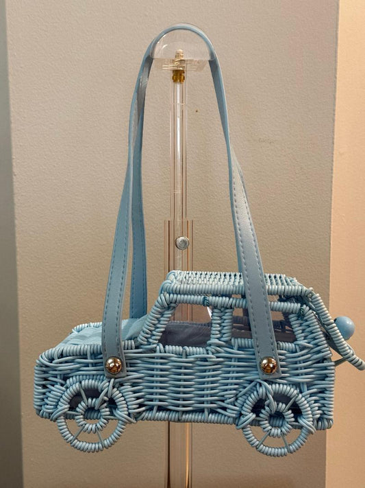 Trending Beaded Bags and Resort Collection - Tommy Bahama Blue Wicker Jeep