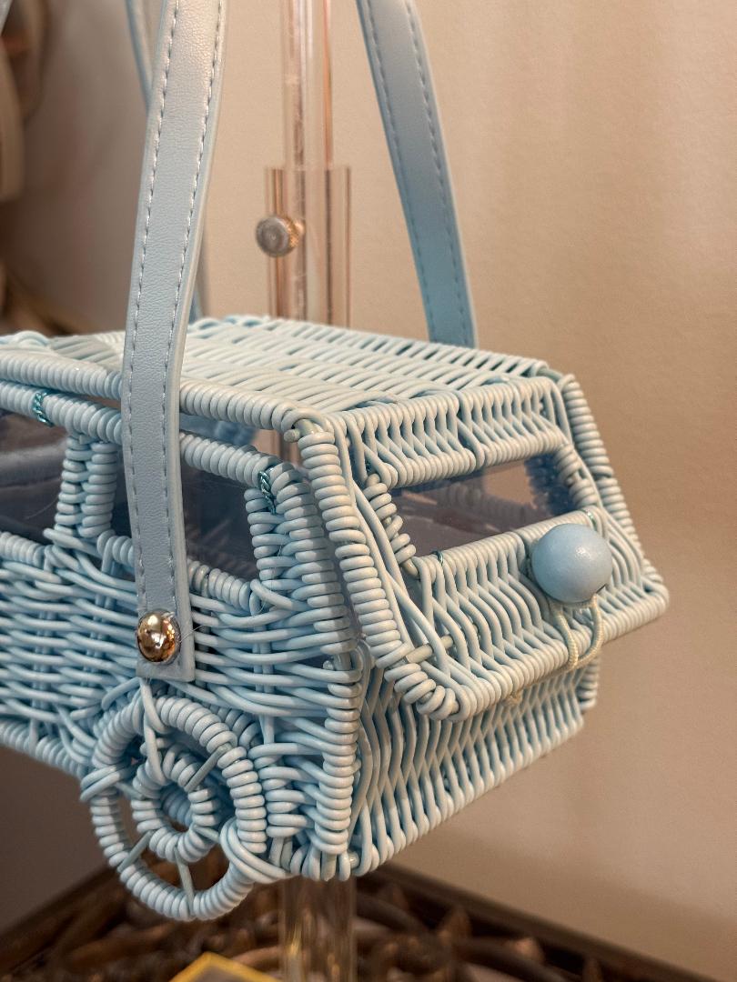 Trending Beaded Bags and Resort Collection - Tommy Bahama Blue Wicker Jeep