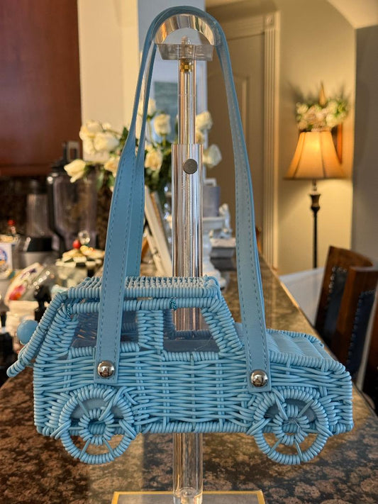 Trending Beaded Bags and Resort Collection - Tommy Bahama Blue Wicker Jeep