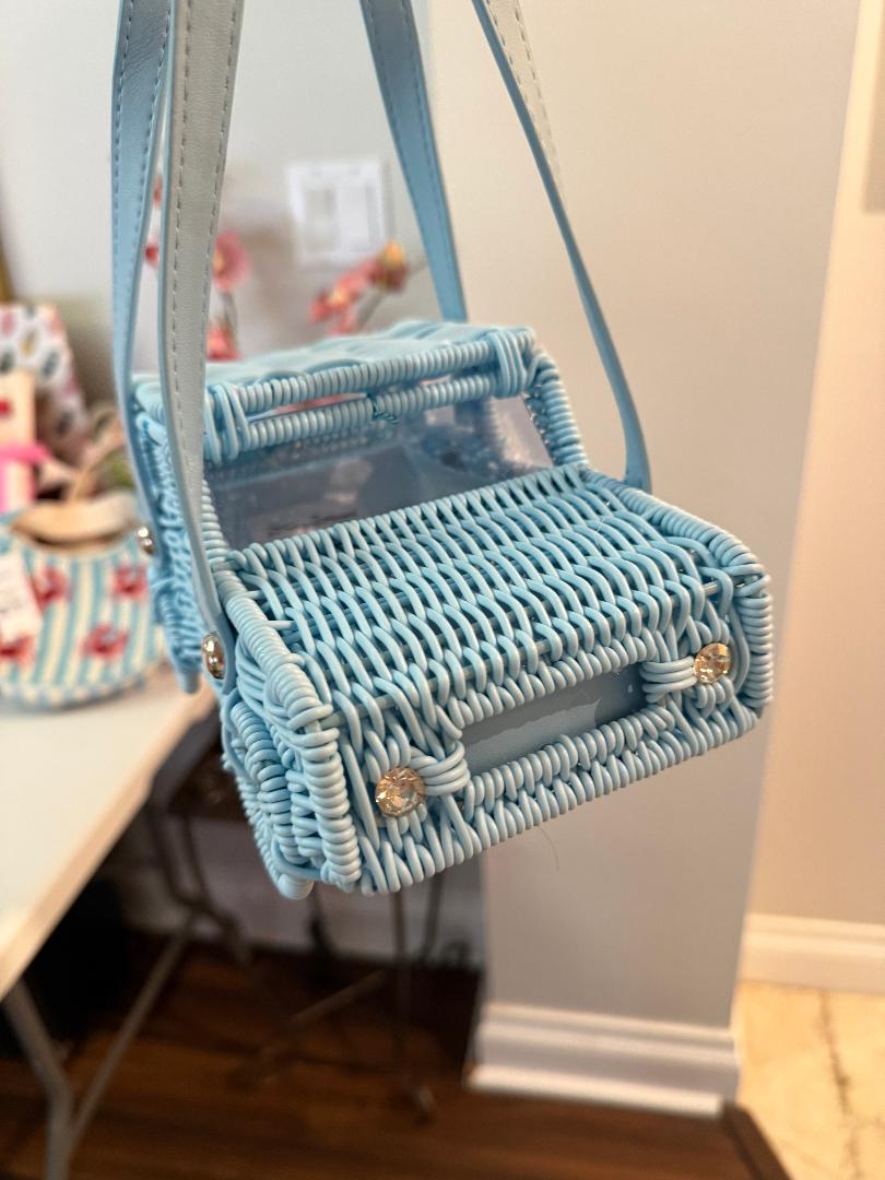 Trending Beaded Bags and Resort Collection - Tommy Bahama Blue Wicker Jeep