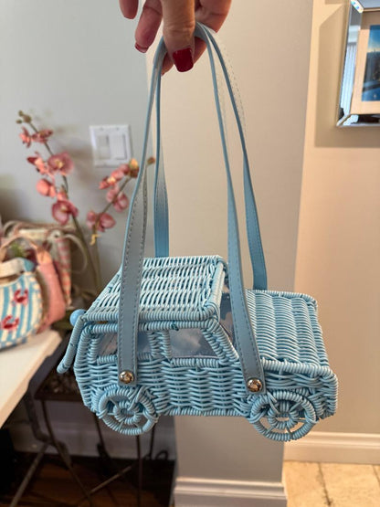 Trending Beaded Bags and Resort Collection - Tommy Bahama Blue Wicker Jeep