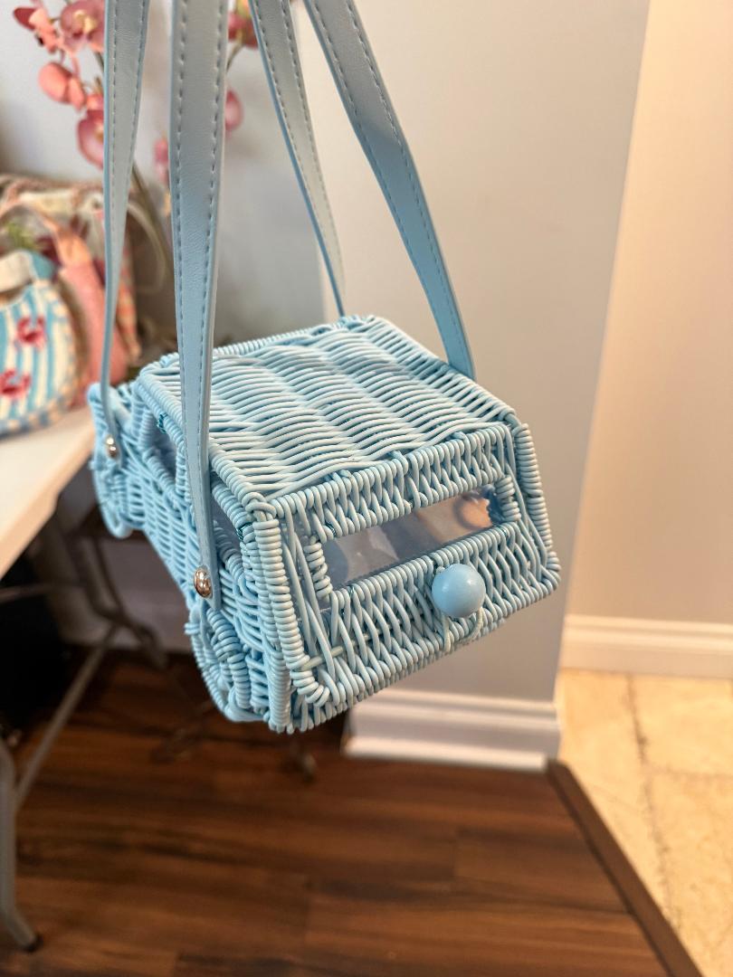 Trending Beaded Bags and Resort Collection - Tommy Bahama Blue Wicker Jeep