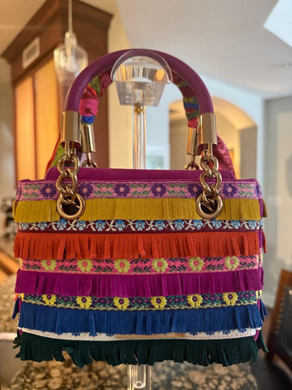 Trending Beaded Bags - Kurt Geiger Rainbow Fringe Statement Bag