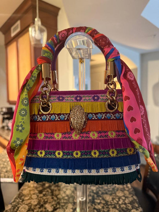 Trending Beaded Bags - Kurt Geiger Rainbow Fringe Statement Bag