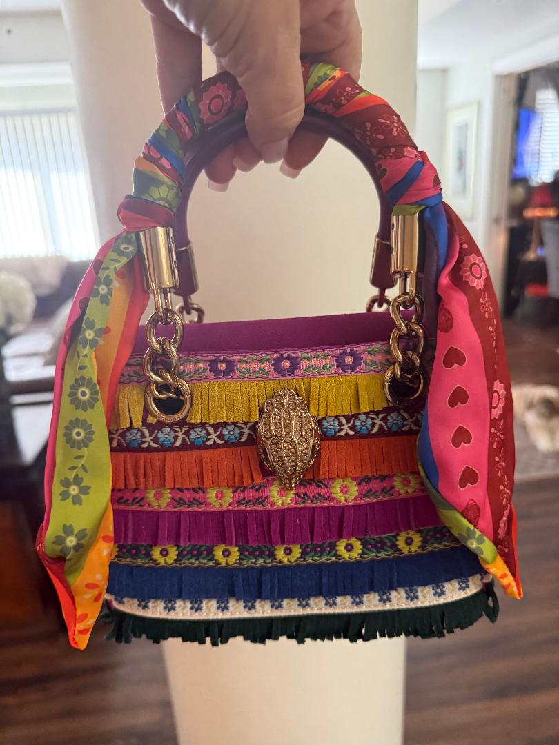 Trending Beaded Bags - Kurt Geiger Rainbow Fringe Statement Bag