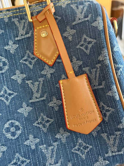 Trending Beaded Bags and Resort Collection - Louis Vuitton Speedy 25 Denim