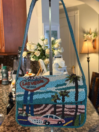 Trending Beaded Bags and Resort Collection - Las Vegas Beaded Shoulder Bag