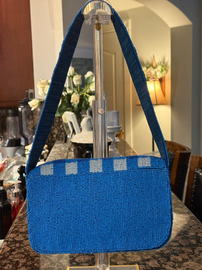 Trending Beaded Bags and Resort Collection - Red Lobster Checkered Beaded Shoulder Bag