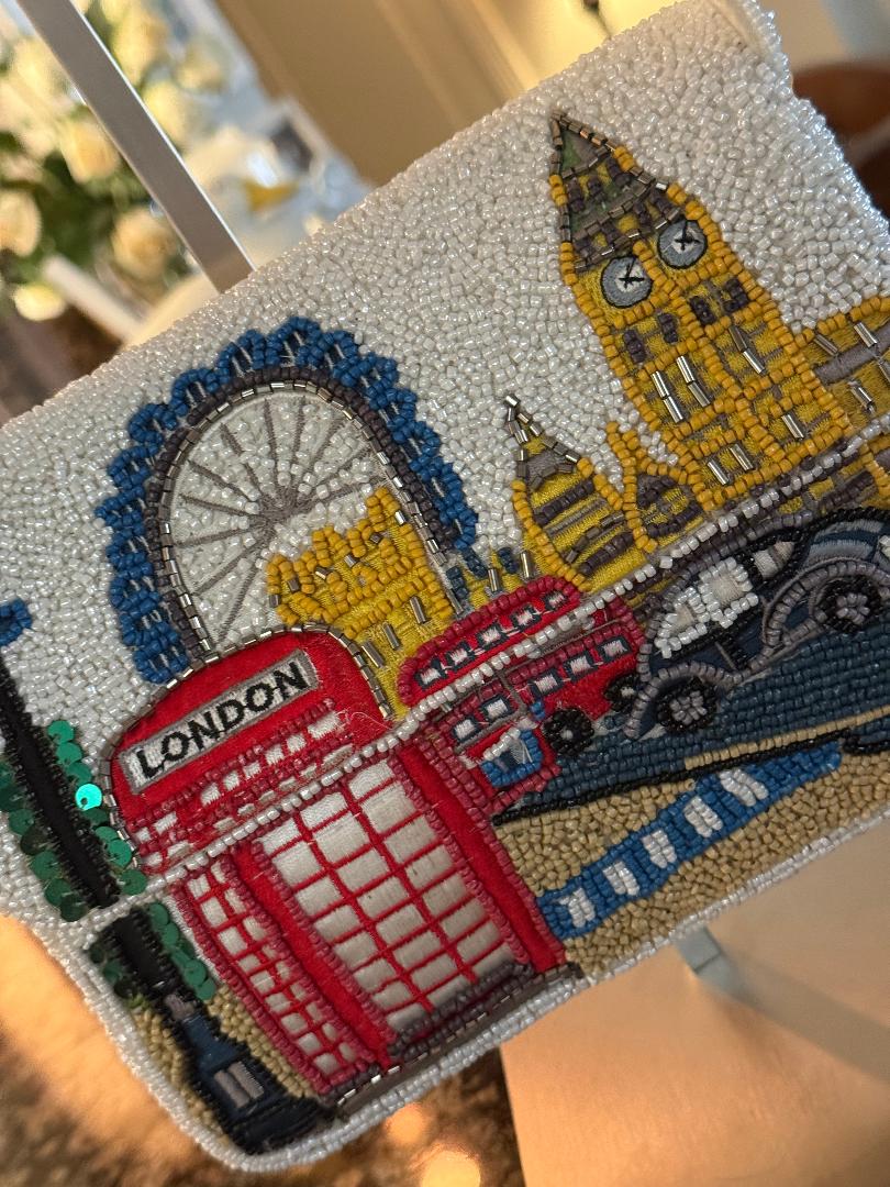 Trending Beaded Bags and Resort Collection - London Beaded Shoulder Bag
