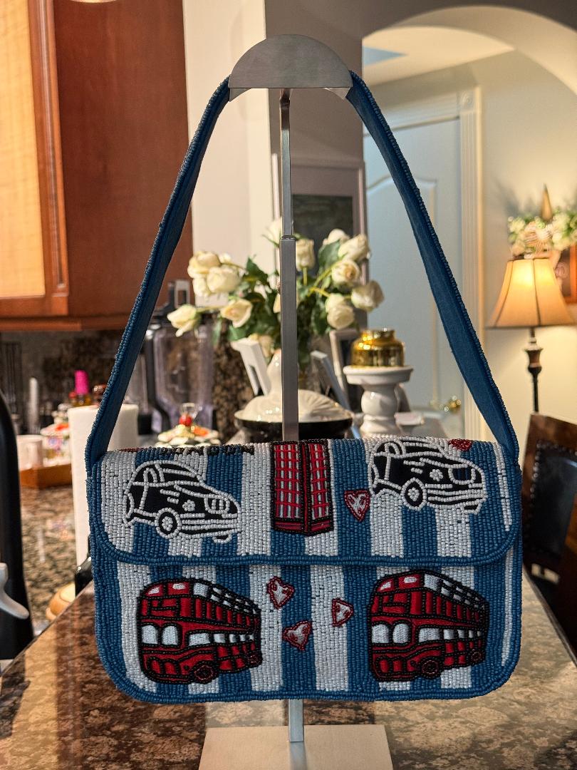 Trending Beaded Bags and Resort Collection - American & Beyond London Tax Beaded Shoulder Bag