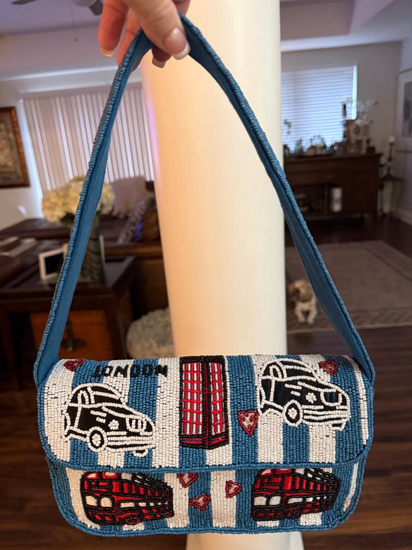 Trending Beaded Bags and Resort Collection - American & Beyond London Tax Beaded Shoulder Bag