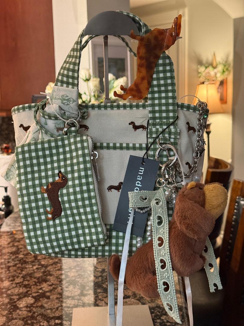 Trending Beaded Bags and Resort Collection - Madden Girl Dachshund Tote Bag