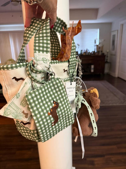 Trending Beaded Bags and Resort Collection - Madden Girl Dachshund Tote Bag