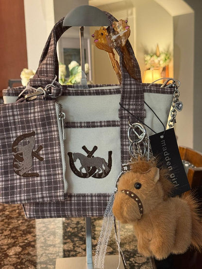 Trending Beaded Bags and Resort Collection - Madden Girl Horse Tote Bag with Accessories