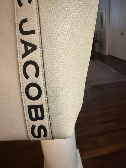 Trending Beaded Bags and Resort Collection - Marc Jacobs Cream Leather Tote