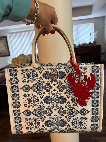 Trending Beaded Bags and Resort Collection - Nanette Lepore Lobster Tote with Bag Charm