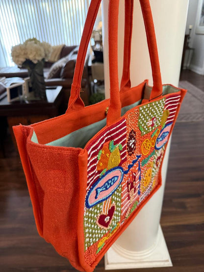 Trending Beaded Bags and Resort Collection - America & Beyond Mediterranean Beaded Tote