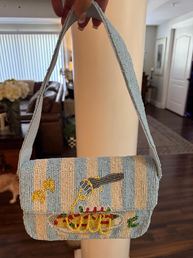 Trending Beaded Bags and Resort Collection - Sol Mer Pasta Beaded Shoulder Bag