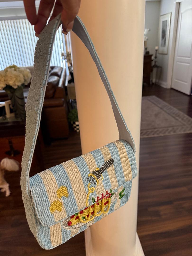 Trending Beaded Bags and Resort Collection - Sol Mer Pasta Beaded Shoulder Bag