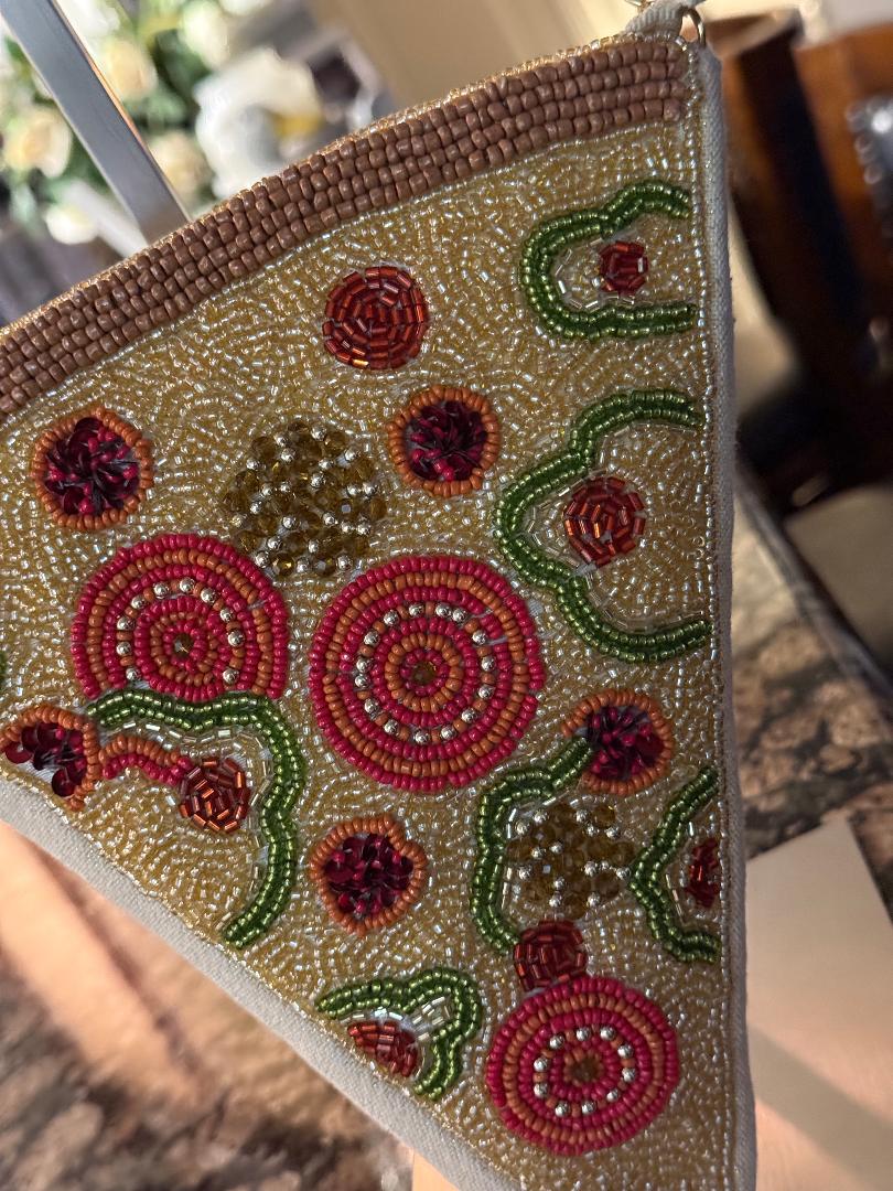 Trending Beaded Bags and Resort Collection - Pizza Slice Beaded Crossbody Bag