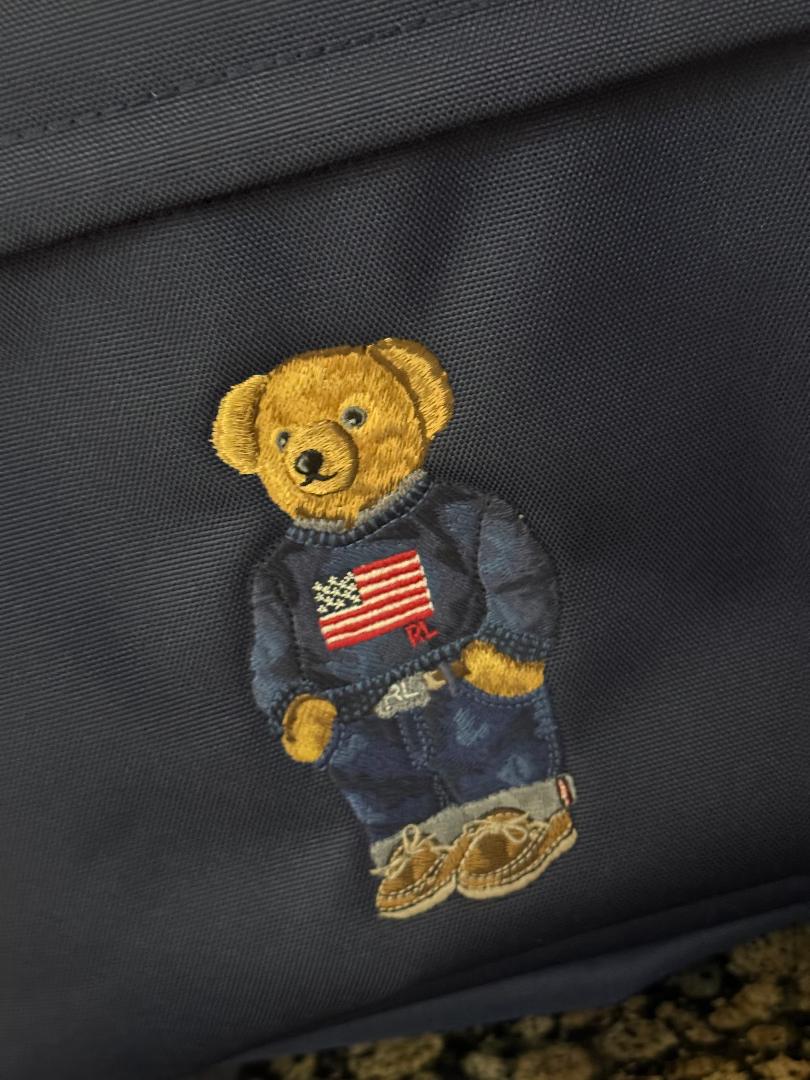 Trending Beaded Bags and Resort Collection - Ralph Lauren Navy Blue Polo Teddy Bear Backpack