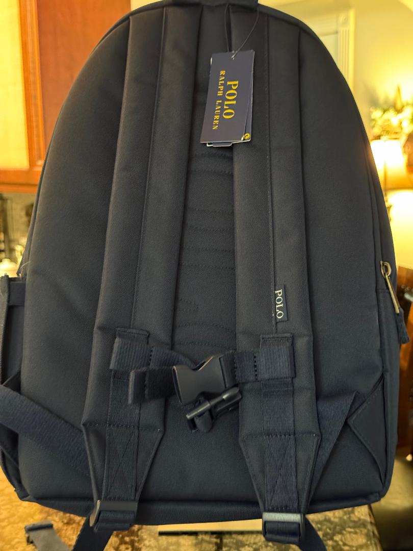 Trending Beaded Bags and Resort Collection - Ralph Lauren Navy Blue Polo Teddy Bear Backpack