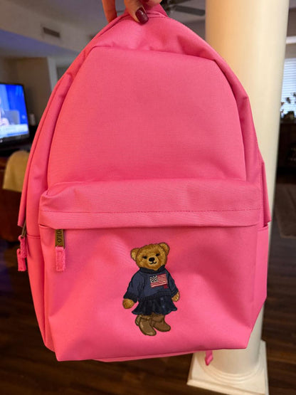 Trending Beaded Bags and Resort Collection - Ralph Lauren Pink Polo Bear Backpack
