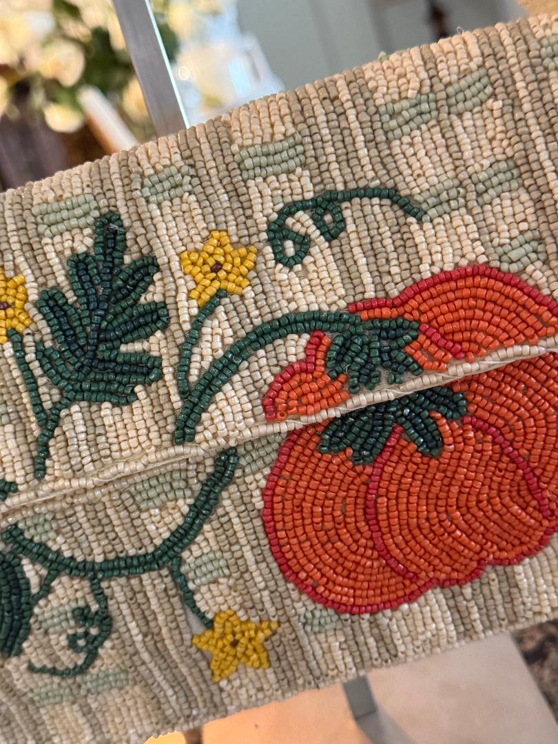 Trending Beaded Bags and Resort Collection - Pumpkin Patch Beaded Shoulder Bag