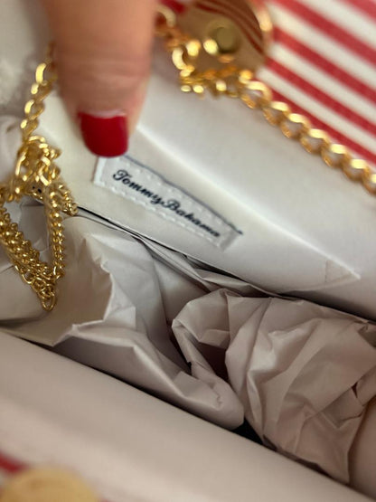 Trending Beaded Bags and Resort Collection - Tommy Bahama Lobster Tote with Bamboo Handle