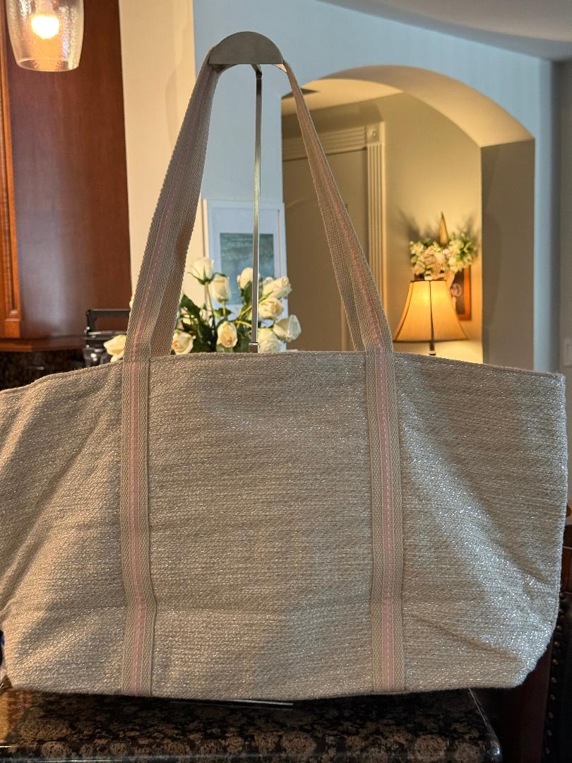Trending Beaded Bags and Resort Collection - America & Beyond "Rose All Day" Beaded Large Tote